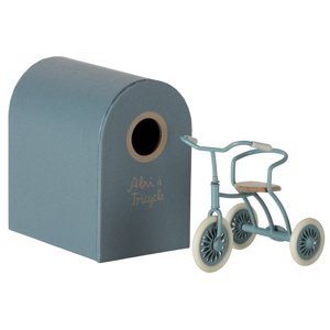 MAILEG Tříkolka pro myšky - petrol blue S23