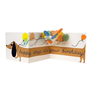 MERI MERI Narozeninové přáníčko - Sausage Dog