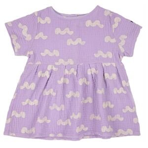 BOBO CHOSES Mušelínové šaty - Waves all over  LAVENDER Věk: 6M
