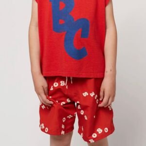 BOBO CHOSES Plavecké Bermudy - Circle all over RED Velikost: 8-9y