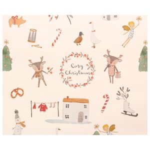 MAILEG Dárkový papír - Cosy Christmas - 10 m - off white
