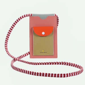 STICKY LEMON Taštička na mobil Wonders - coral pink + reed green