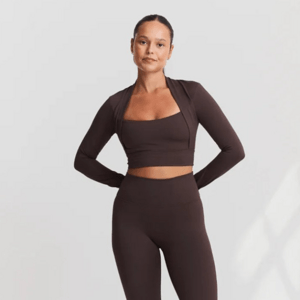 SISTERLY TRIBE Bolero Top - Espresso Velikost: L