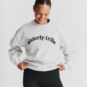 SISTERLY TRIBE Mikina - Grey Marl Velikost: M