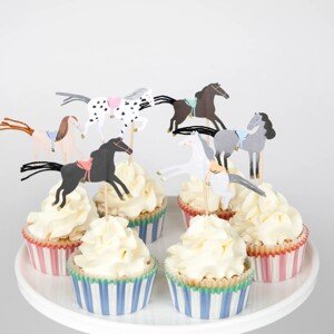 MERI MERI Ozdoby na muffiny - Koníci