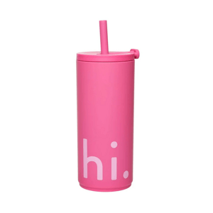 DESIGN LETTERS Cestovní láhev se slamkou CHPIHI - 500 ml