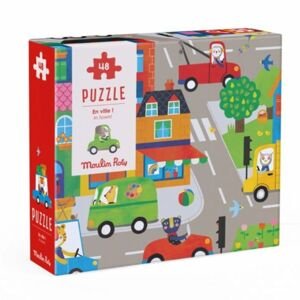 MOULIN ROTY Puzzle s lupou Ve městě - 48 pcs