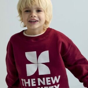THE NEW SOCIETY Mikina TNS Logo Sweatshirt Plum Fantasy Velikost: 3y