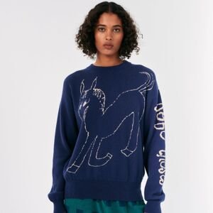 BOBO CHOSES Svetr - Wonder Horse / NAVY BLUE Velikost: S