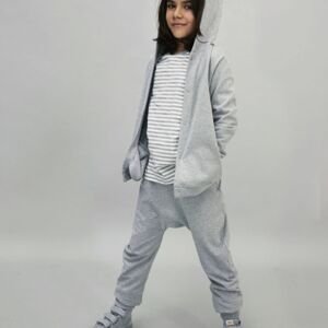 GRAY LABEL Tepláky baggy GOTS / Grey Melange Velikost: 3-4y