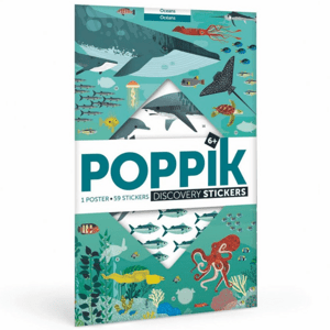 POPPIK Vzdělávací samolepkový plakát Oceán