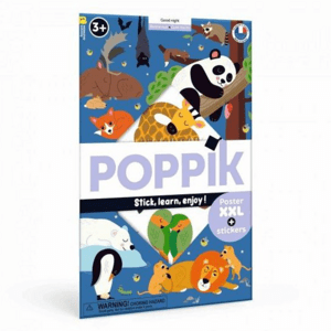POPPIK Vzdělávací samolepkový plakát Dobrou noc