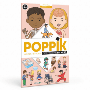 POPPIK Vzdělávací samolepkový plakát Lidské tělo