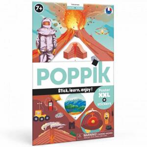 POPPIK Vzdělávací samolepkový plakát - Sopky
