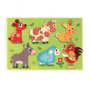 DJECO Dřevěné puzzle Na dvorku