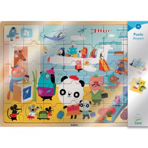 DJECO Dřevěné puzzle Letiště - 35 pcs