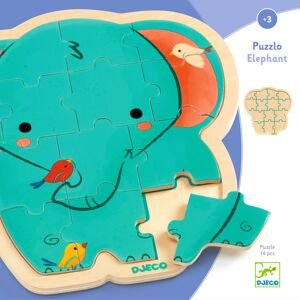 DJECO Dřevěné puzzle Puzzlo Slon