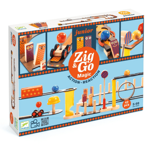 DJECO Zig & Go Junior - Dřevěná dráha Magic - 43pcs