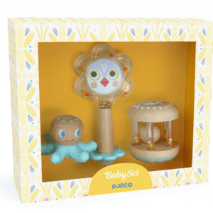 DJECO Kousátko a chrastítko Baby white