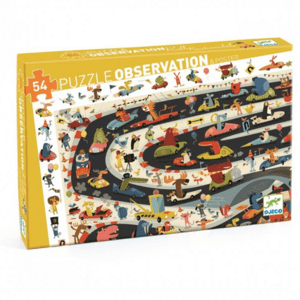 DJECO Vyhledávací puzzle Rallye - 54 pcs