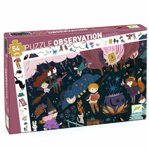 DJECO Vyhledávací puzzle Škola kouzel - 54 pcs