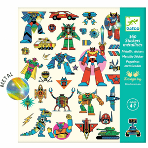 DJECO Samolepky Metalické - Roboti