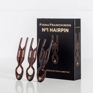 FIONA FRANCHIMON Sada tří vlasových spon - NO.1 Hairpin - Brown