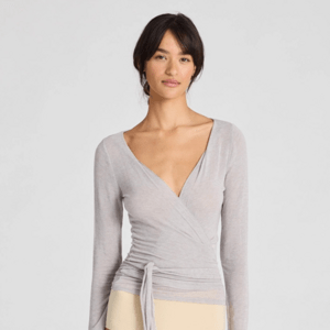 GAI+LISVA Zavinovací top Anne - Grey Melange Velikost: S