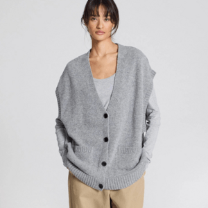 GAI+LISVA Dámská pletená vesta Thea - Grey Melange Velikost: M