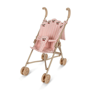 KONGES SLOJD Kočárek pro panenky - POWDER PINK CHECK