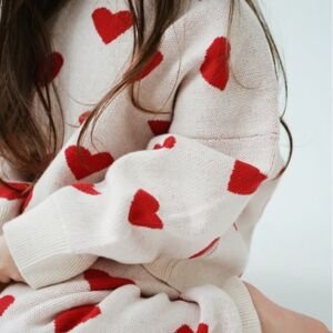 KONGES SLOJD Svetřík LAPIS - BUTTERCREAM HEART Velikost: 9m