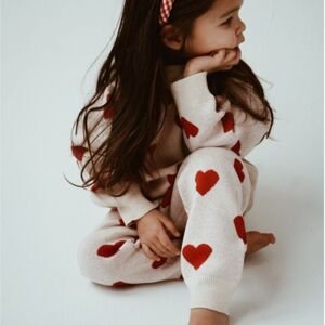 KONGES SLOJD Kalhoty LAPIS - BUTTERCREAM HEART Velikost: 6m