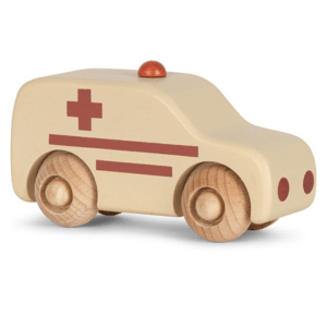 KONGES SLOJD Dřevěná sanitka - auto NATURE