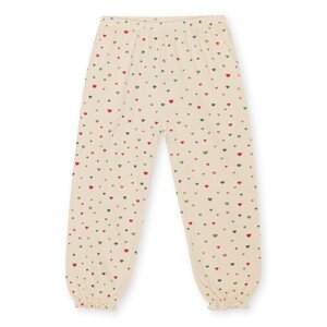KONGES SLOJD Volné kalhoty CHLEO GOTS - MULTI HEARTS Velikost: 2y