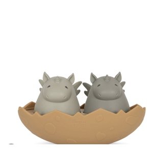 KONGES SLOJD  Hračka do vody Dino vejce - ALMOND MIX