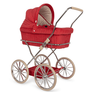 KONGES SLOJD Kočárek pro panenky - CORDUROY RED