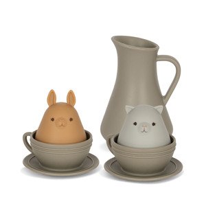 KONGES SLOJD Set silikonových hraček do vody CUP - STONE MIX