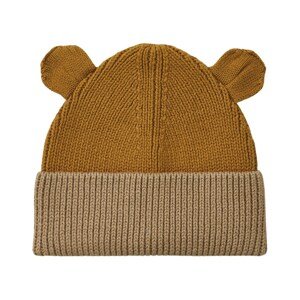 LIEWOOD Čepice s oušky Gina - Golden caramel oat mix Velikost: 9-12m