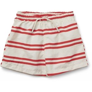LIEWOOD Plavecké šortky Duke - Stripe: Creme de la creme/Apple red Velikost: 1-1,5y