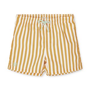 LIEWOOD Plavecké šortky Duke - Stripe Yellow mellow/White Velikost: 7y