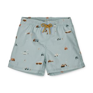 LIEWOOD Plavecké šortky Duke - Vehicles/Dove blue Velikost: 7y