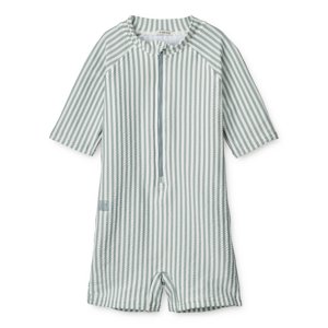 LIEWOOD Plavecký overal Max - seerscuker/stripe: Sea blue/white Velikost: 6y