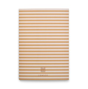 LIEWOOD Zápisník střední Jae - Stripe Yellow mellow/Sandy