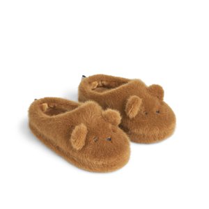 LIEWOOD Pantofle Aviaja Bear - Golden caramel Velikost: 28-29