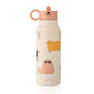 LIEWOOD Termo láhev Falk 350ml - Cats and Dogs / Sandy