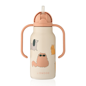 LIEWOOD Termo láhev Kimmie 250 ml - Cats and Dogs / Sandy