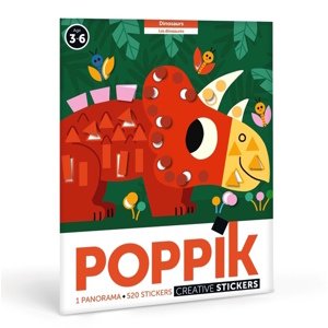 POPPIK Samolepkové panorama Dinosauři