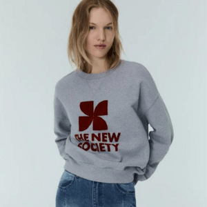 THE NEW SOCIETY Dámská mikina Space - Mist Melange Velikost: M