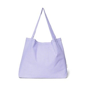 STUDIO NOOS Taška mom-bag Lilac checked cotton