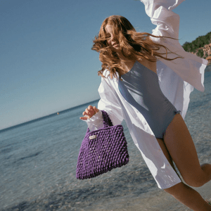 STUDIO NOOS Taška Mini Purple Macrame